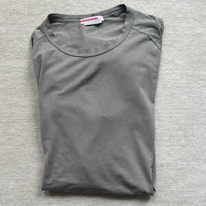 Prada Men's Long-Sleeve Crew Neck Shirt - Gray